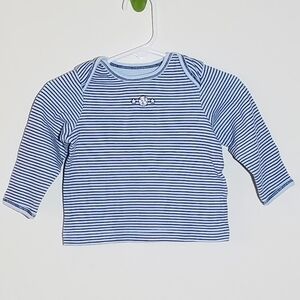 Little Me Striped Baseball Shirt 9m
